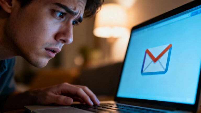 Pessoa pensando em como recuperar senha do Gmail.